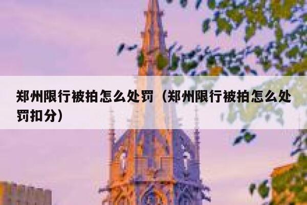 郑州限行被拍怎么处罚（郑州限行被拍怎么处罚扣分） 第1张