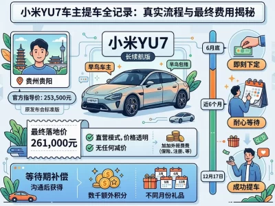 不加价、不砍价、等车半年！贵阳首批小米YU7车主26.1万真实落地账单与提车体验