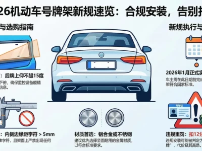 2026新交规车牌框详解：安装规范、尺寸要求与合规指南