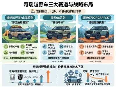 奇瑞越野：一个被低估的「技术流」，正在重写国产越野车的游戏规则