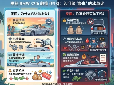十万块买台“移动艺术品”？深度拆解宝马320i敞篷的浪漫与陷阱