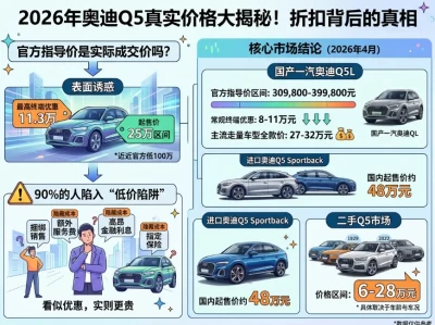 奥迪Q5价格全解析：2026年最新行情、落地价真相与避坑指南