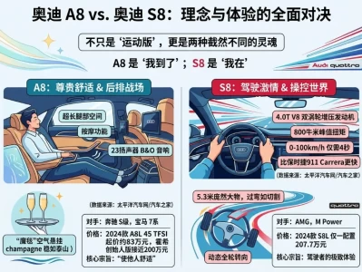 奥迪A8 vs S8：同一副躯壳，两种完全不同的灵魂