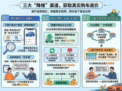 别被App上的“降价5万”骗了：2026年找汽车真实底价的3个隐秘渠道