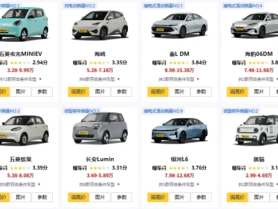 5万左右的新能源汽车推荐_10万预算高性价比电动车精选