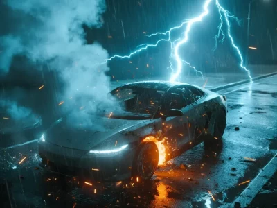 电动车被雷击后的安全验证_新能源汽车防雷检测全攻略