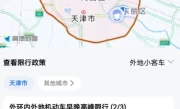 天津外环线限行范围图_高清限行区域示意图一目了然