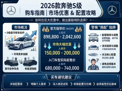 2026款奔驰S级最新价格与购车指南：降价下探后，哪个配置性价比最高？