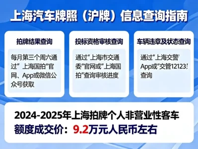 上海汽车牌照查询全攻略：从中标结果到违章信息，你想知道的都在这里！
