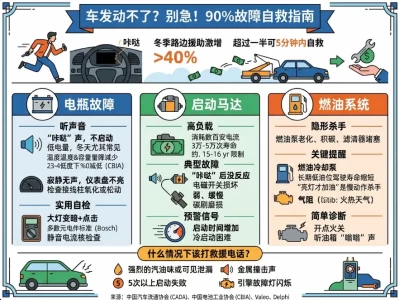 汽车发动不了？别急着叫拖车，80%的故障你自己就能判断