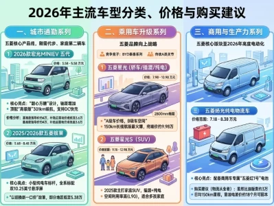 2026年五菱汽车全系选购指南：从3万到15万，“国民神车”到底贵不贵？