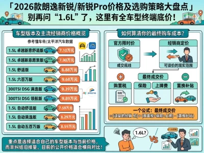 朗逸1.6最新报价：先别急着找数字，现款新车里它大概率已经不是主角了