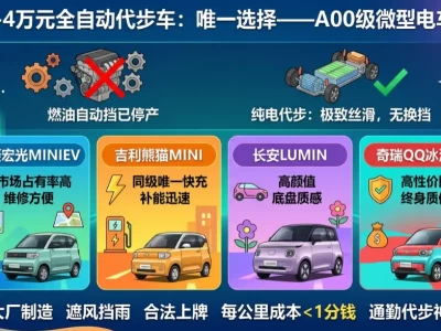 3万一4万自动挡新车怎么选？2025超详细高性价比微型代步车避坑指南与真香车型推荐