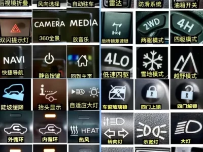 汽车内部按钮图解_车内功能按键大全及使用说明