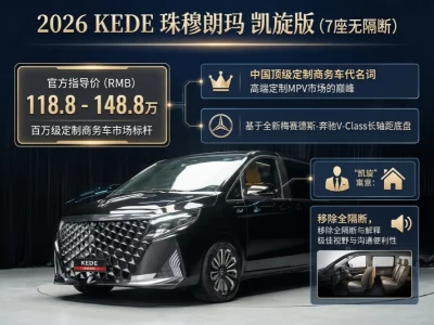 120万级商务“天花板”：2026款克蒂圣母峰凯旋版深度解析