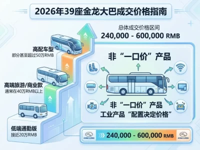 金龙客车39座多少钱一辆？2026最新行情解析（价格区间+真实成本）