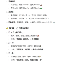 科目一全套口诀图片_最新驾考理论速记图解大全