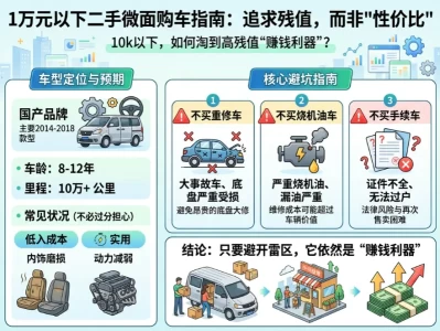 预算1万以内：如何挑到一辆靠谱的二手微型小货车？