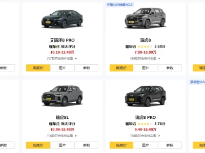 奇瑞汽车推荐_这5款最值得入手的高性价比车型