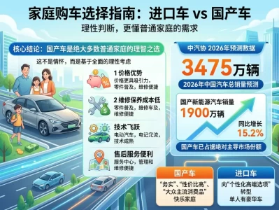2026年买家庭轿车，选进口还是国产？一篇帮你想明白的深度指南