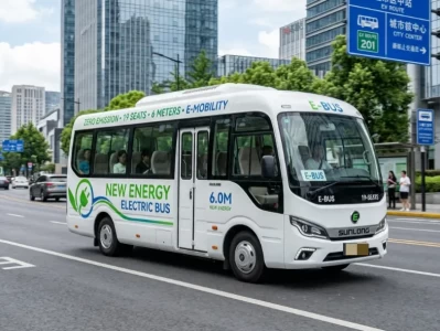 新能源电动19座6米中巴客车怎么选？老司机揭秘续航价格与真实运营成本，少走几年弯路