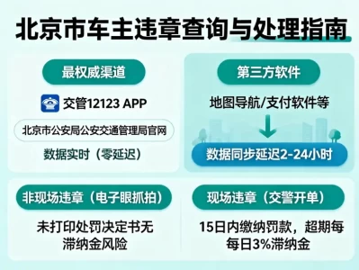 北京车主必读：2026年最新交通违章查询与处理全指南（含避坑误区与滞纳金详解）