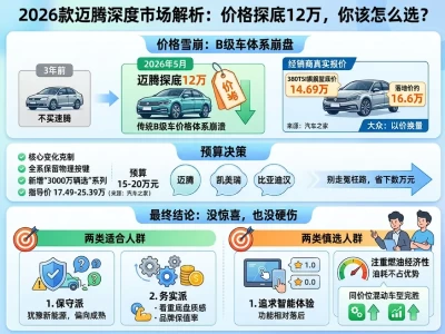 迈腾2026：当"德系标杆"被迫学会低头，17万买它到底亏不亏？