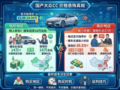 国产大众CC报价：同一款车，为什么有人14万落地，有人花了26万？