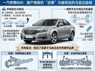 剥开一汽奔腾B90的“马自达外衣”：是被严重低估的二手神车，还是工业时代的弃子？
