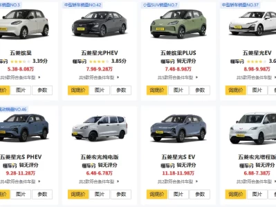 五菱新能源电动汽车价格表_2025最新车型报价一览
