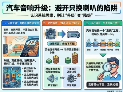 花三万改音响却不如原厂好听？汽车影音的坑，九成车主踩过