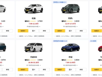 省油汽车排行榜_2025最省油家用车型推荐