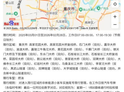 重庆限行规定_最新重庆车辆限行规则详解