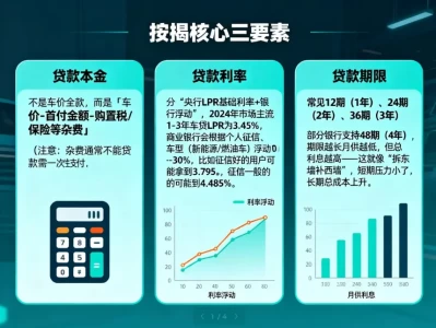 购车按揭计算完全指南：一文读懂月供、利息与省钱技巧（2024最新版）