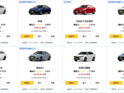 紧凑型车销量与油耗_2025最新热门车型排行榜