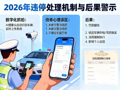 2026年最新提醒：违章停车罚款一直不交会怎样？深度解析逾期后的“连锁反应”