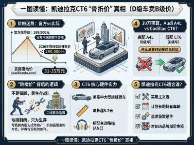 凯迪拉克CT6最新报价拆解：跌破29万的“美系旗舰”，是真香还是陷阱？