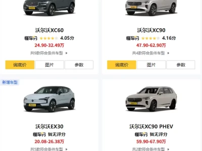 沃尔沃SUV车型大全_热门豪华SUV车型推荐与购车指南