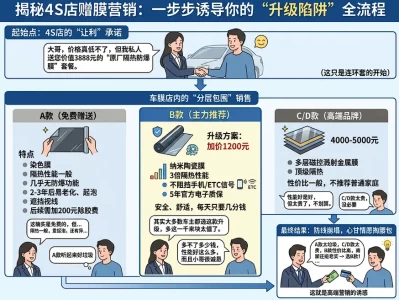 不拉踩不忽悠，你却心甘情愿掏钱？拆解车膜升级的“心理套路”与参数真相