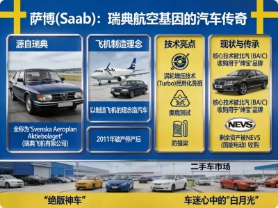 萨博是什么牌子的车：从“贴地飞行”到绝版情怀的传奇