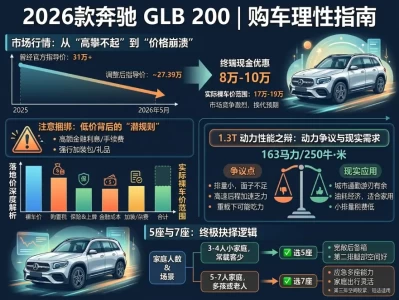 2026款奔驰GLB 200最新报价全解析：入门即“骨折”？18万买奔驰SUV的真相与避坑指南