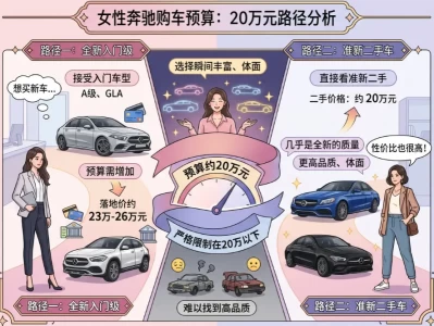 女士奔驰20万左右怎么选？这几款车型更现实也更有面子（超详细避坑指南）
