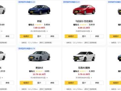 紧凑型车油耗排行榜_省油车型实测数据大公开