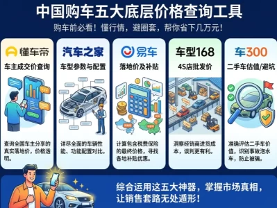 2026买车防坑全指南：5个最好用的汽车报价大全官网/APP推荐（附底价查询实操）
