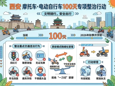 不搞“一刀切”但绝不放任：西安启动“摩电”百日大整治，精细化治理的古城智慧