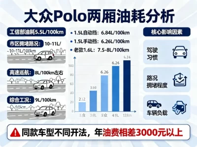 ​大众Polo两厢真实油耗大揭秘：官方5.5L，车主却开到11个油？原因在这里