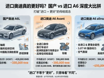 进口奥迪汽车：你以为买的是德国血统，实际上可能正在交一笔"认知税