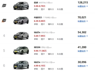 2025年小型SUV销量榜单深度解读：燃油车“大撤退”，谁拿走了年轻人的第一台车？