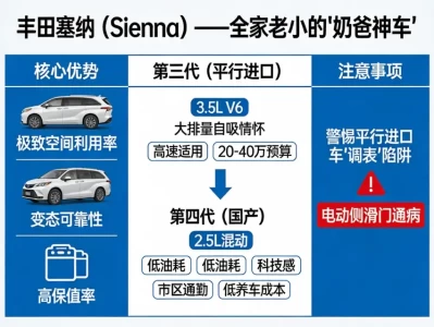 二手丰田塞纳 (Toyota Sienna) 全方位购买指南：是“家用神器”还是“理财产品”？