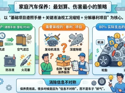 汽车保养（Service）超详细实操清单：一年省下3000元、一次做对不踩坑